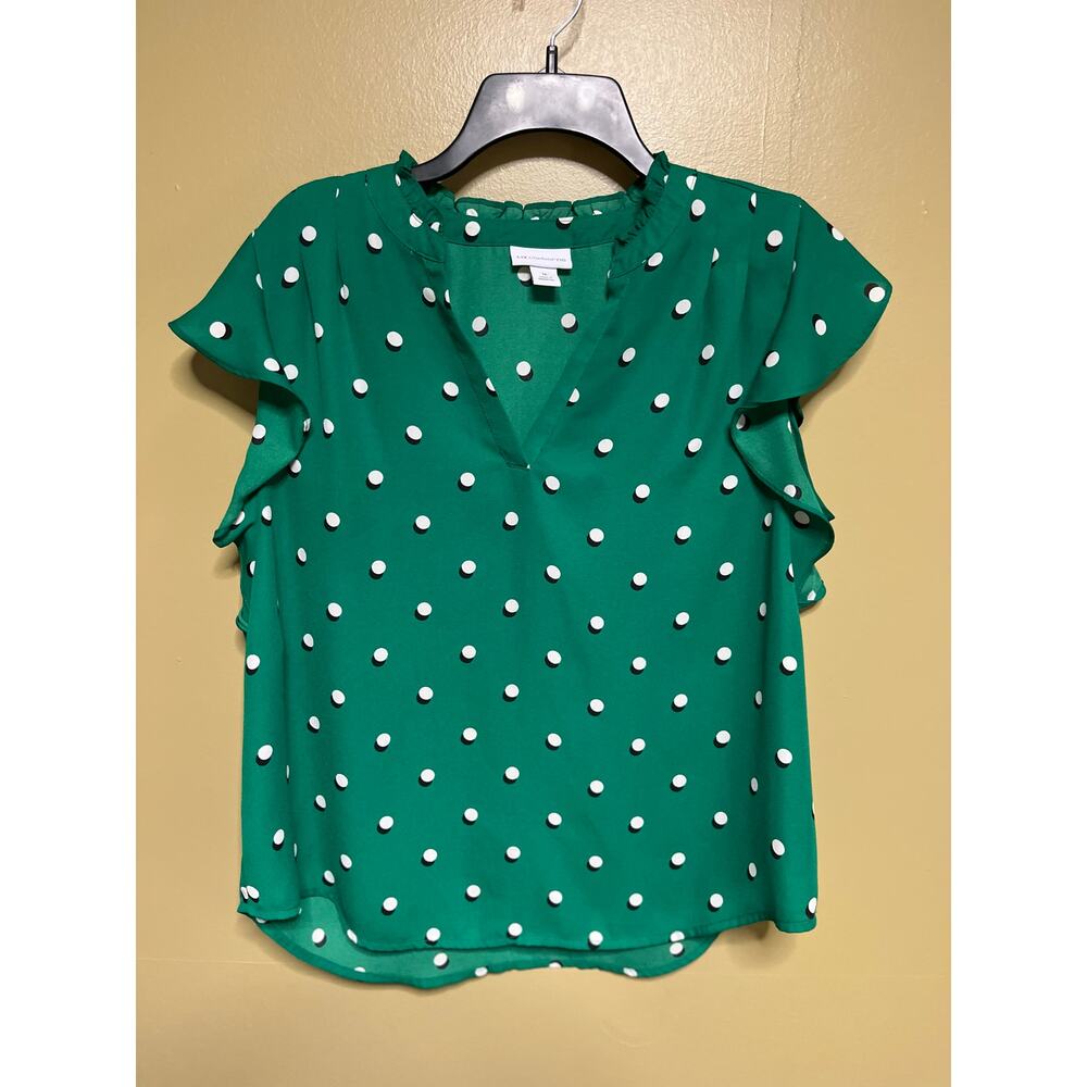 Liz Claiborne polka dot blouse - Picture 1 of 6